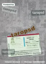 bahrain id card psd file back artwork editable layout